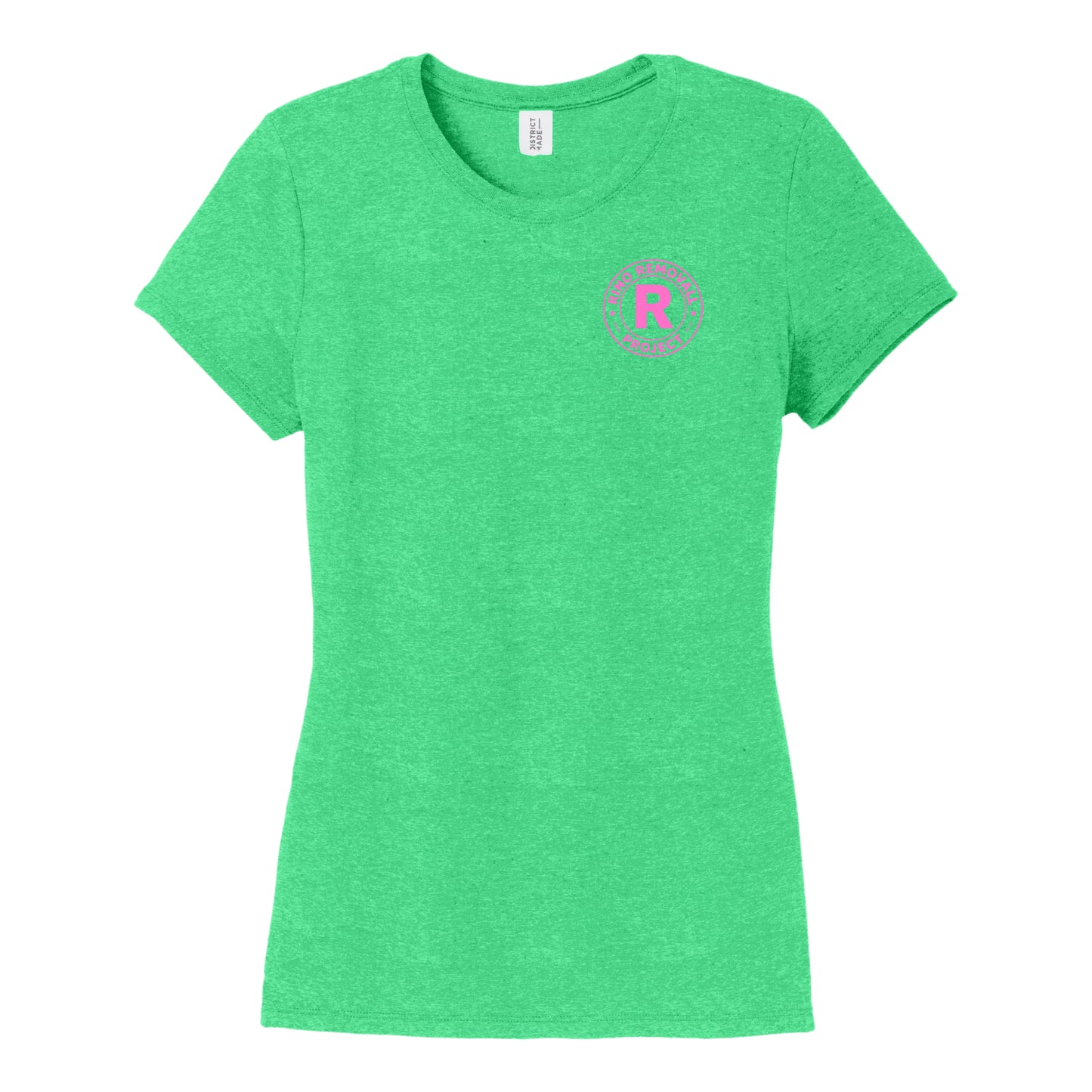 Ladies Cut Left Chest Tee Green